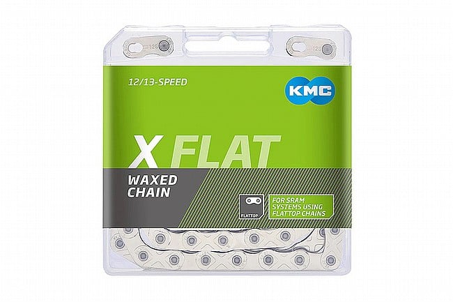 KMC X-Flat Flat-Top Pre-Waxed Road Chain Silver