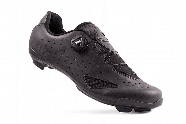 Lake CX177-X Wide Road Shoe Black / Reflective