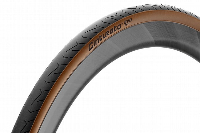 Pirelli Cinturato EVO TLR 700c Road Tire Classic Para (Tanwall)