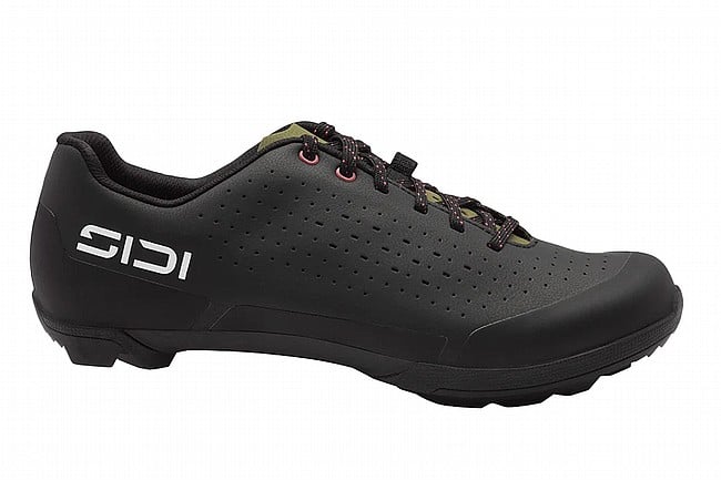 Sidi Mens Asper Laces Gravel Shoe Black Olive Green
