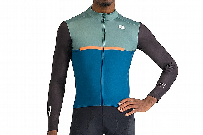 Sportful Mens Pista Thermal Jersey Blue Green Black Orange