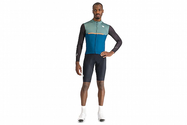 Sportful Mens Pista Thermal Jersey Blue Green Black Orange