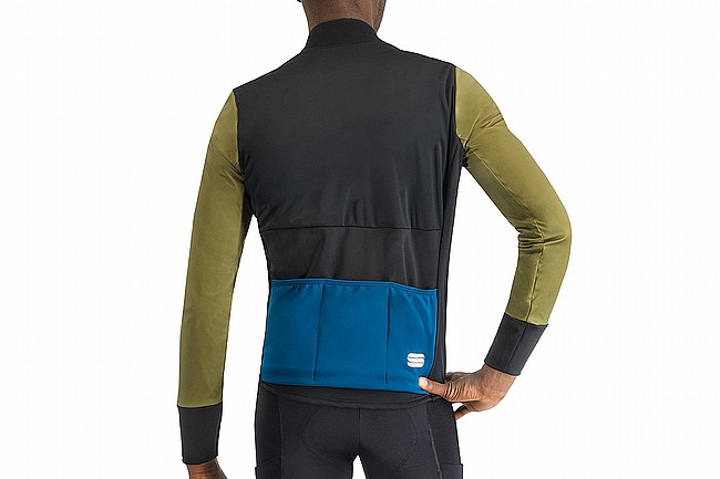 Sportful Mens Supergiara Jacket Black Green Blue