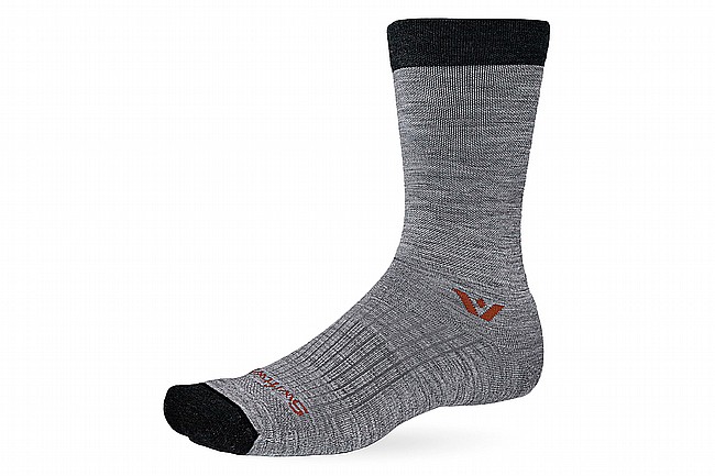 Swiftwick Pursuit Crew Merino Wool Sock Heather Crimson Stripe