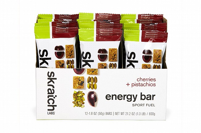 Skratch Labs Energy Bars Sport Fuel (Box of 12) Cherry Pistachio