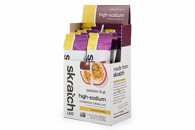 Skratch Labs High-Sodium Hydration Drink Mix (8 Pack) Passion Fruit