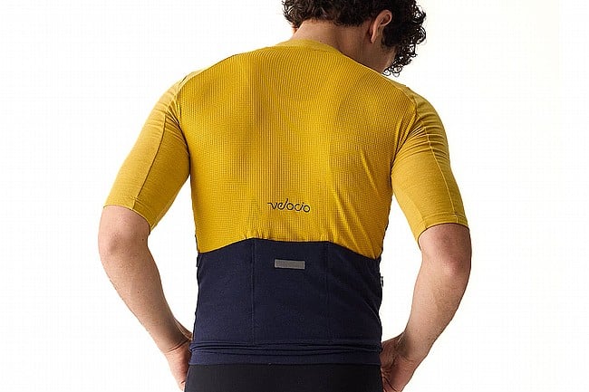 Velocio Mens Merino Luxe Colorblock Jersey  Sulphur/Navy