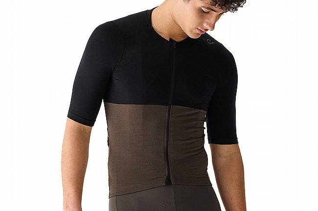 Velocio Mens Merino Luxe Colorblock Jersey  Black/Olive