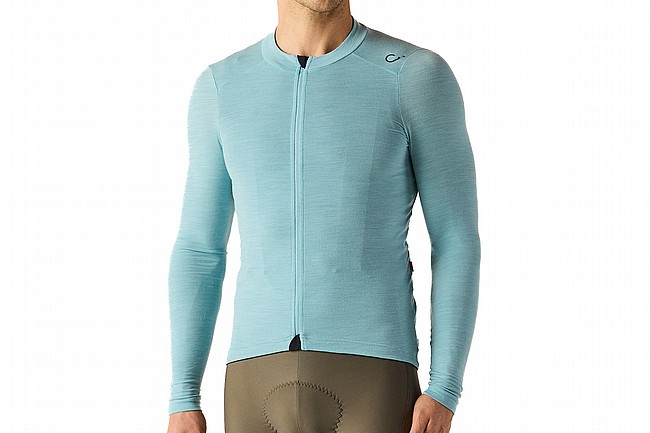 Velocio Mens Luxe Merino Long Sleeve Jersey Cameo Blue