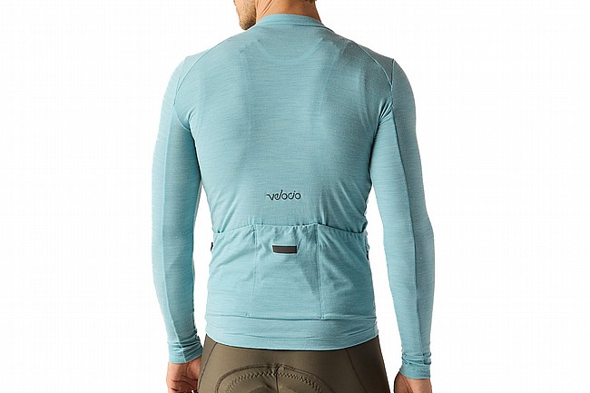 Velocio Mens Luxe Merino Long Sleeve Jersey Cameo Blue