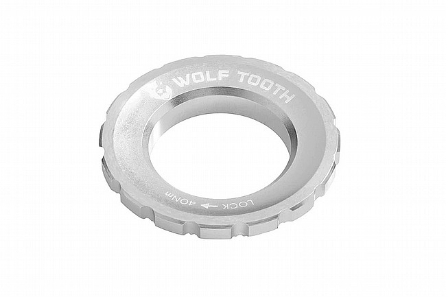 Wolf Tooth Components Centerlock External Rotor Lockring Raw Silver