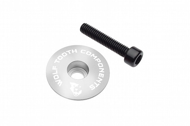 Wolf Tooth Components Ultralight Stem Cap and Bolt Silver