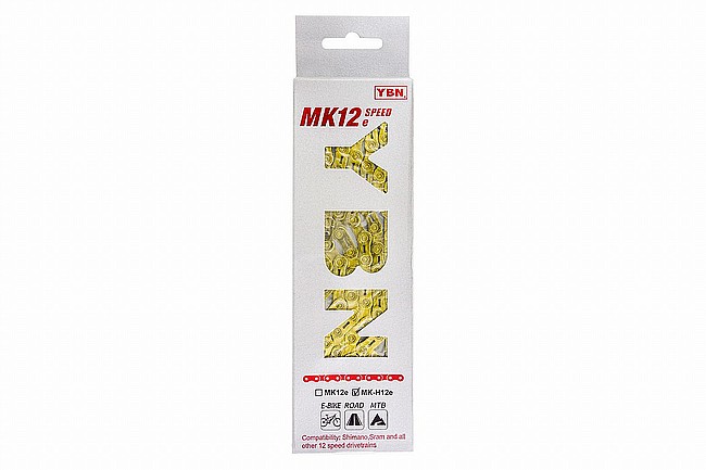 YBN MK-H12E 12-Speed Flattop MTB Chain Gold