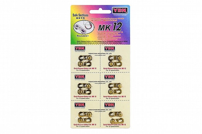 YBN MK12 12/13-Speed Flattop Master Links Gold