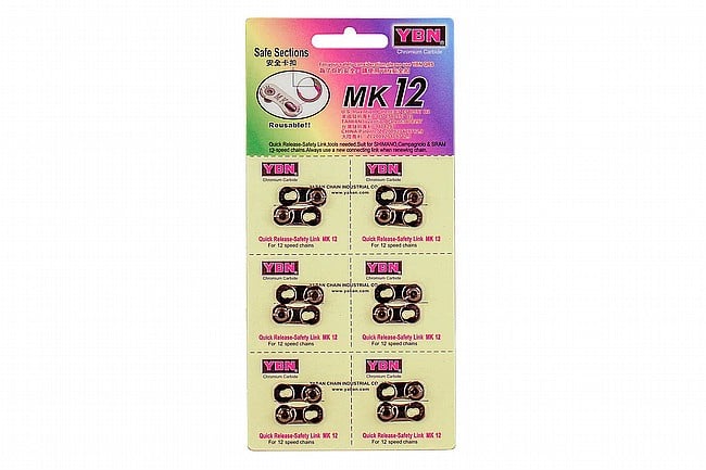 YBN MK12 12/13-Speed Flattop Master Links Black