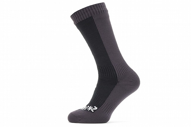 SealSkinz Starston Waterproof Cold Weather Mid Length Sock Black/Grey