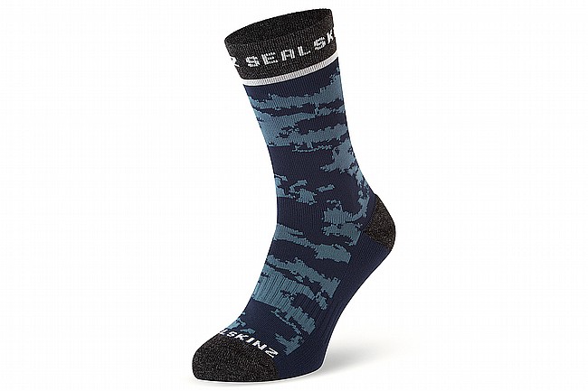 SealSkinz Reepham Mid Length Jacquard Active Sock Navy/Grey/Cream