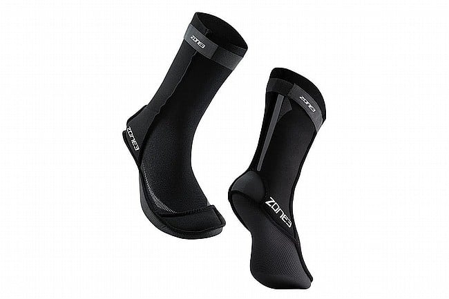 ZONE3 Neoprene Swim Socks  Black/Silver