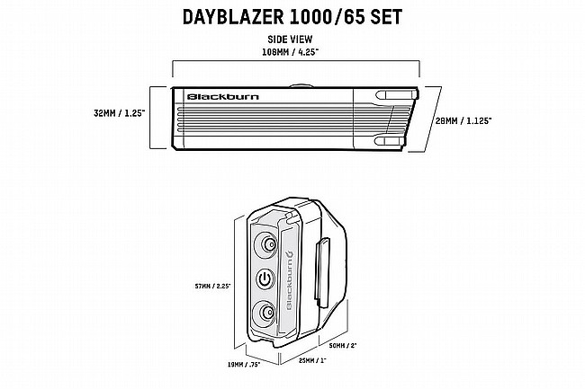 Blackburn Dayblazer 1000 Front / 65 Rear Light Set 