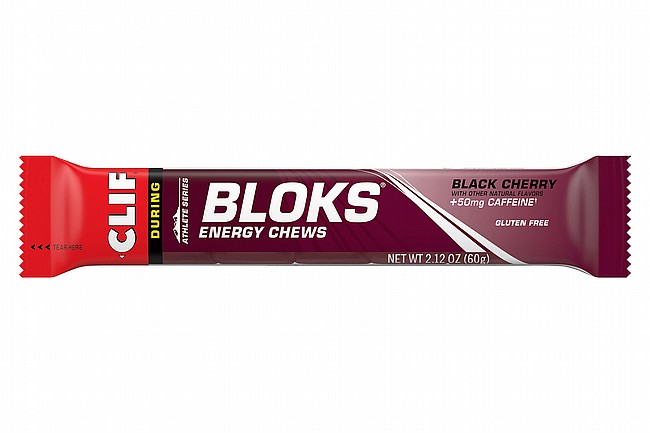 Clif Shot Bloks Energy Chews (Box of 18) Black Cherry w/ Full Shot Caffeine