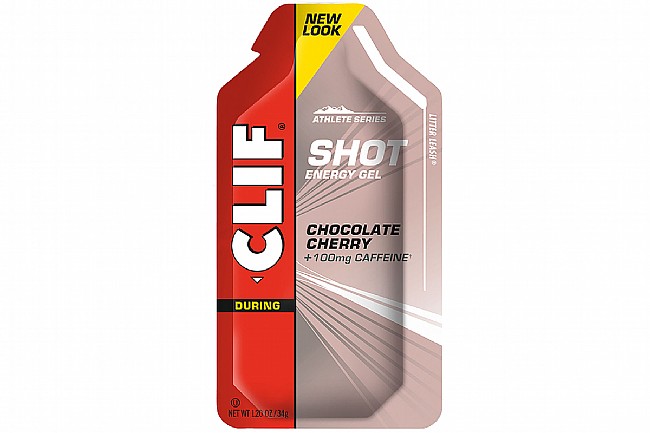 Clif Shot Energy Gels (Box of 24) Chocolate Cherry Turbo w/ 100mg Caffeine