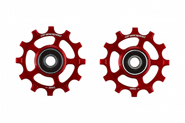 Ceramic Speed Shimano 11s NW Pulley Wheels Red - 12T Narrow Wide