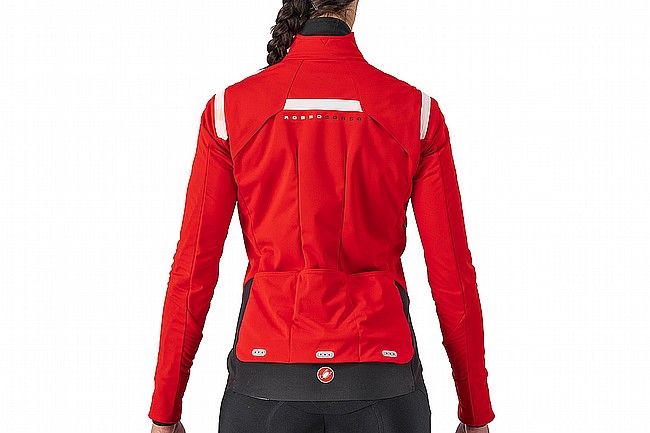 Castelli Womens Alpha RoS 2 Jacket (2022) Red/White-Silver Gray
