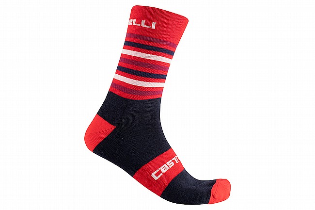 Castelli Mens Gregge 15 Sock Red/Savile Blue