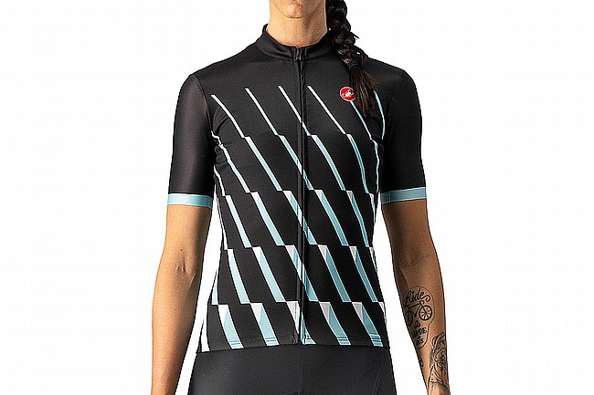 Castelli Womens Pendio Jersey Light Black/Sky Light-White