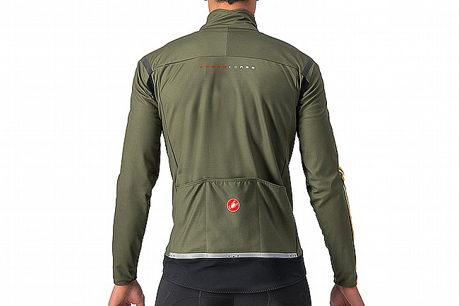 Castelli Mens Unlimited Perfetto RoS 2 Jacket Military Green/Goldenrod