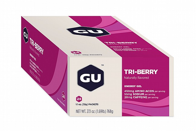 GU Energy Gels (Box of 24) Tri Berry (with caffeine)