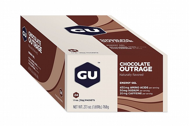 GU Energy Gels (Box of 24) Chocolate Outrage (with caffeine)