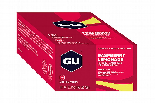 GU Energy Gels (Box of 24) Raspberry Lemonade