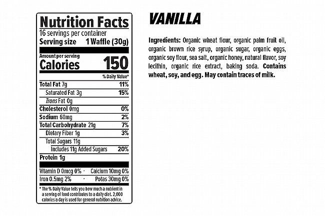 Honey Stinger Organic Waffles (12 Count) Vanilla