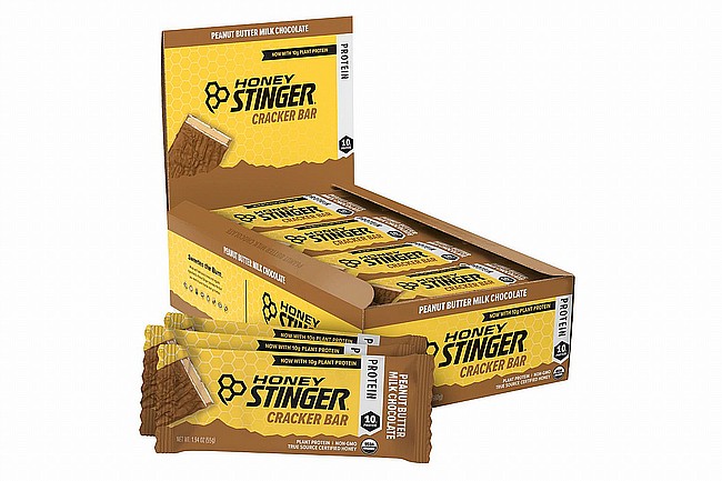 Honey Stinger Organic Cracker Bars (Box of 12) Peanut Butter Milk Chocolate