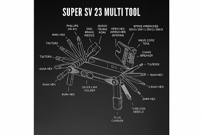 Lezyne Super SV Multi-Tool 23 - Silver