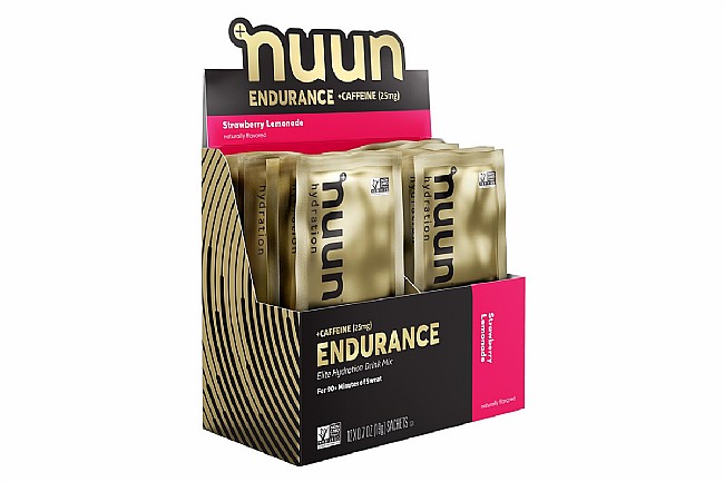 Nuun Endurance Elite Hydration Mix (Box of 12) Strawberry Lemonade + Caffeine