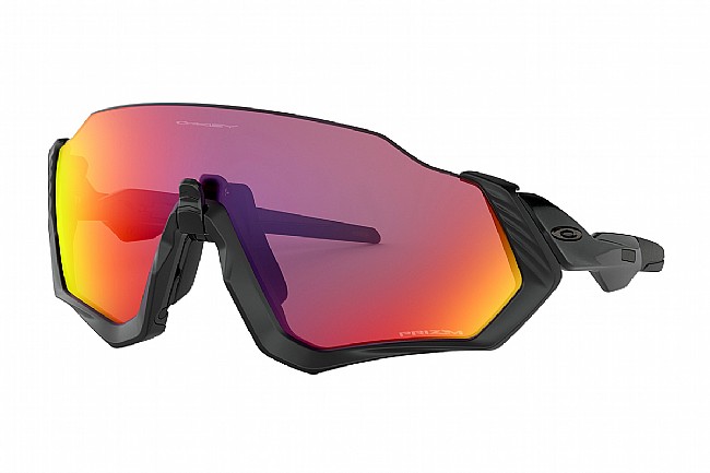 Oakley Flight Jacket Sunglasses Polished Black/Matte Black - Prizm Road Lenses
