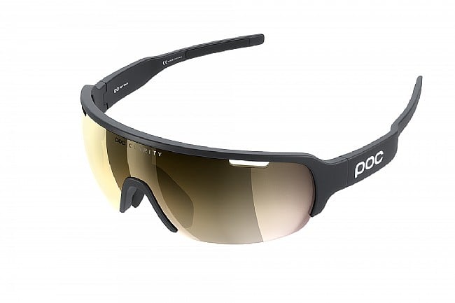 POC DO Half Blade Sunglasses Uranium Black/Translucent Grey - Violet/Gold Mirro