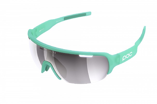 POC DO Half Blade Sunglasses Fluorite Green - Violet/Silver Mirror