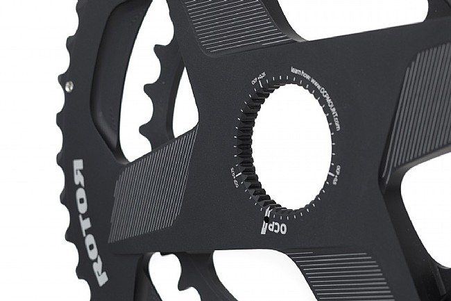 Rotor Direct Mount 2x Chainring Set Rotor Aldhu Q Spidering Oval Direct Mount Chainring Set