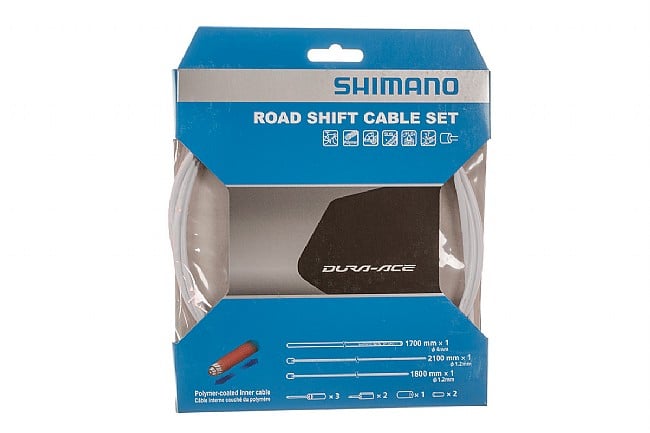 Shimano Polymer Coated Shift Cable Set White