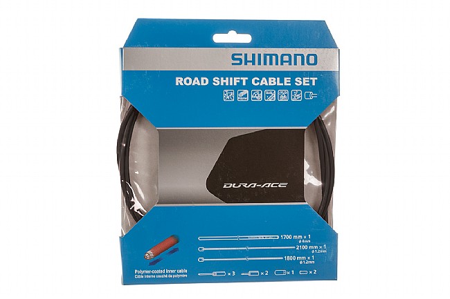 Shimano Polymer Coated Shift Cable Set Black