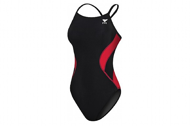 TYR Sport Womens Alliance Splice Diamond Fit Swimsuit Black/Red