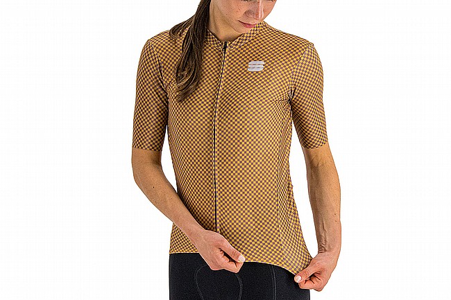 Sportful Womens Checkmate Jersey Gold Mauve