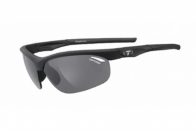 Tifosi Veloce Sunglasses Matte Black, Smoke/AC Red/Clear Lenses